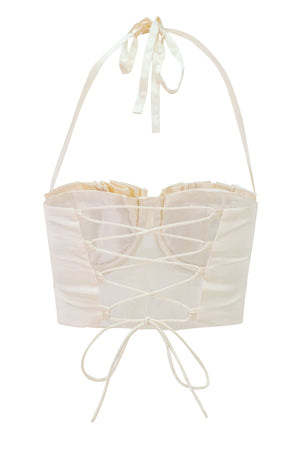 Ivory Dido & Brocade Mini & Gloves Set ~ Rental