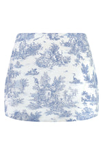 Shell Bustier, Blue Toile Mini & Headband Set ~ Rental