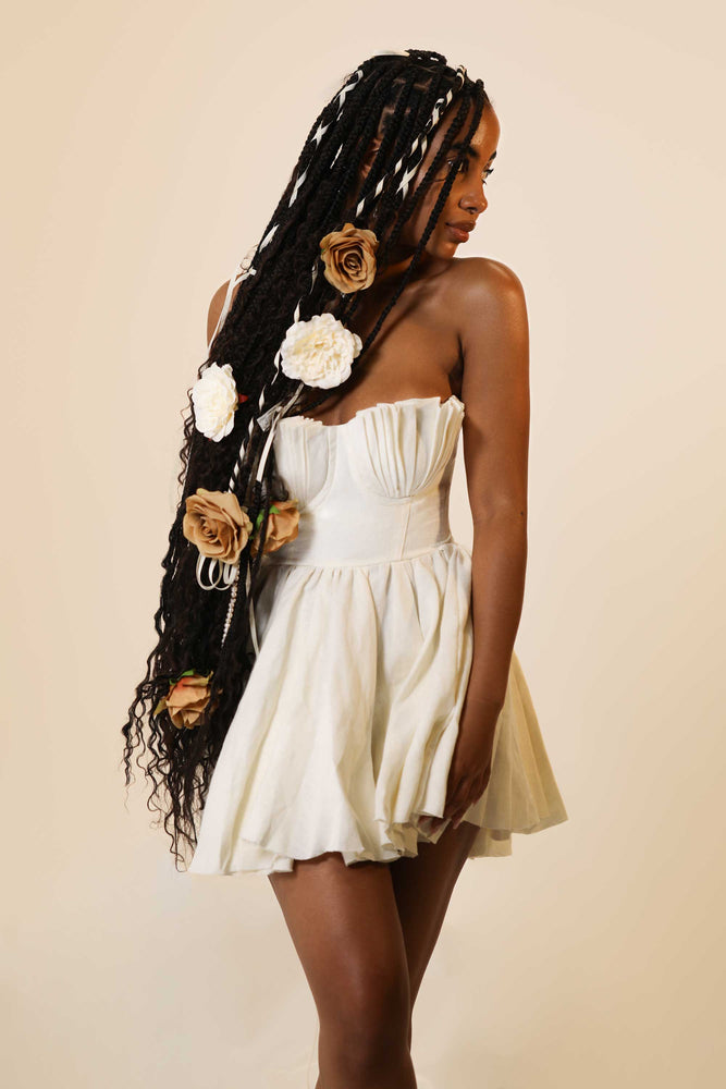 Seashell Flare Dress Ivory White Idh Seashell Flare Dress Ivory White Idh
