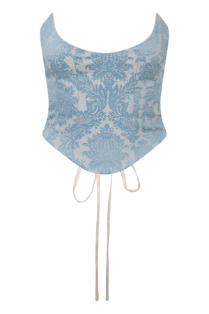 Niara Set  ~ Blue Brocade