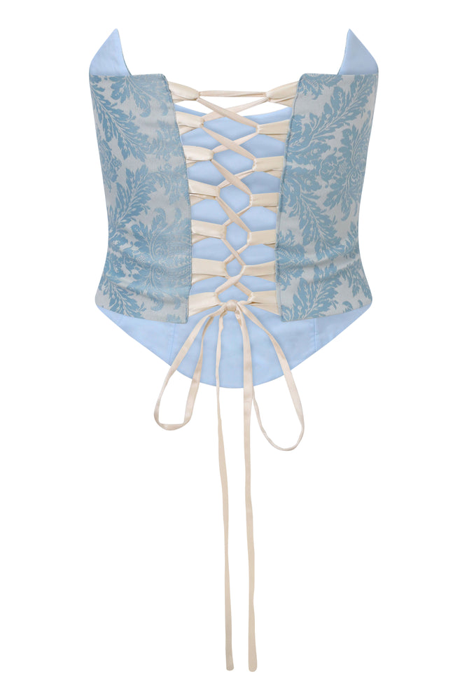Niara Set Blue Brocade ~ Rental