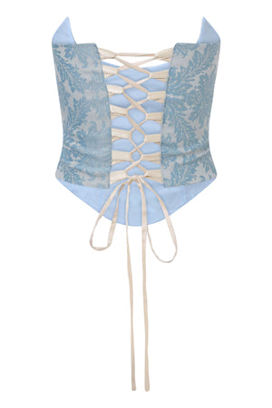 Niara Set  ~ Blue Brocade