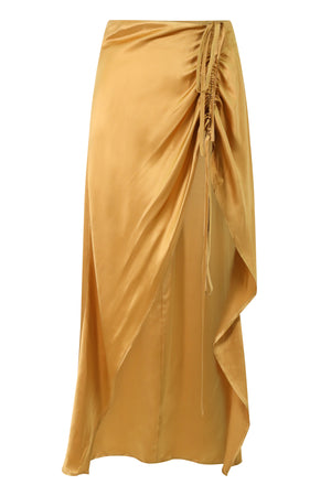 Ivory Shell Bra & Firefly Silk Maxi Set ~ Rental