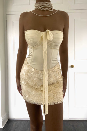 Dawn Mini Skirt ~ Mother of Pearl