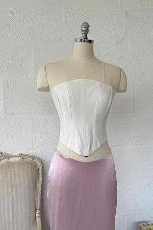 Aurora Corset  ~ White Cotton