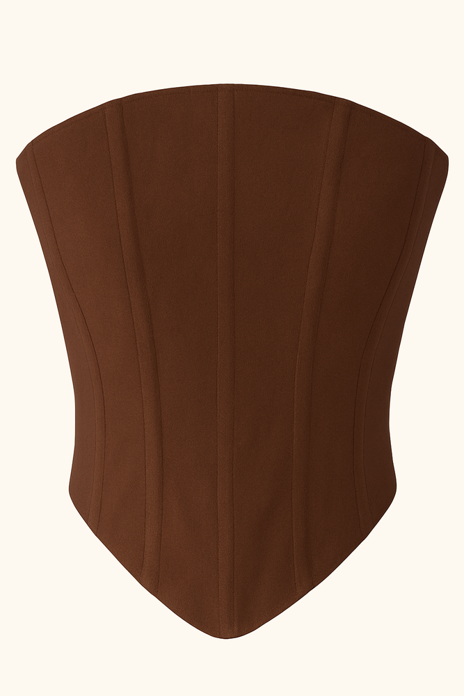 Aurora Corset  ~ Chocolate Brown Cotton