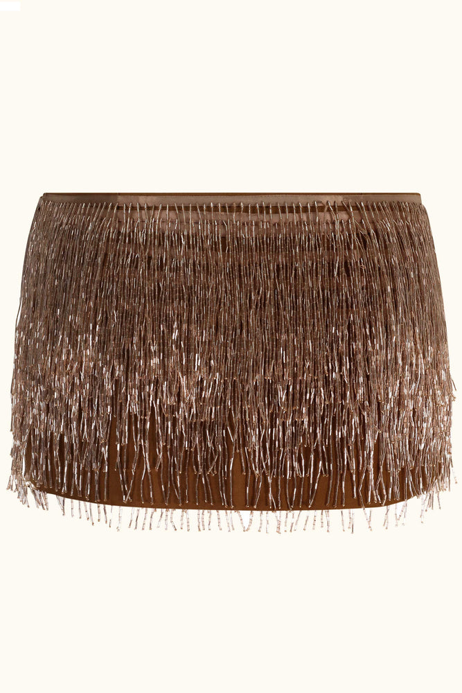 Zeïa Low Rise Mini Skirt ~ Cocoa Shimmer