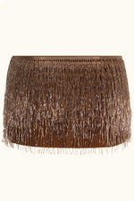 Zeïa Low Rise Mini Skirt ~ Cocoa Shimmer