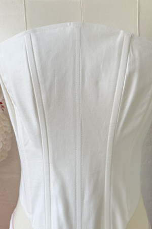 Aurora Corset  ~ White Cotton