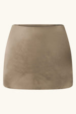 Dawn Mini Skirt ~ Chinchilla Gold Silk
