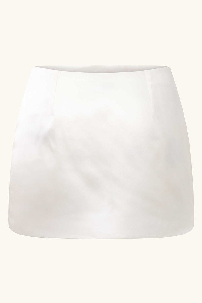 Dawn Mini Skirt ~ Ivory Silk