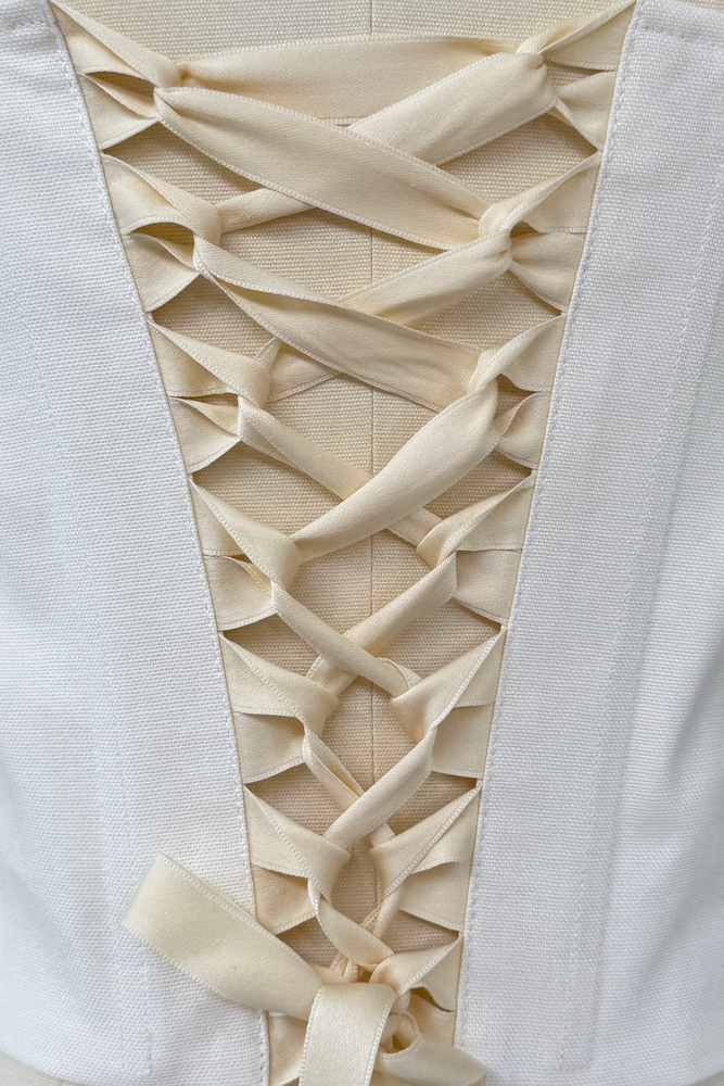 Aurora Corset  ~ White Cotton