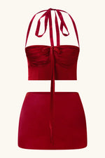Odette & Dawn Silk Mini Cherry Red