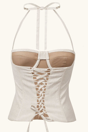 Amira Bustier Ivoire Blanc