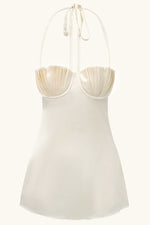 Soleil Silk Mini Dress ~ Ivory