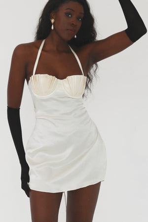 Soleil Silk Mini Dress ~ Ivory Idh Soleil Silk Mini Dress ~ Ivory Idh