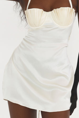 Soleil Silk Mini Dress ~ Ivory Idh Soleil Silk Mini Dress ~ Ivory Idh