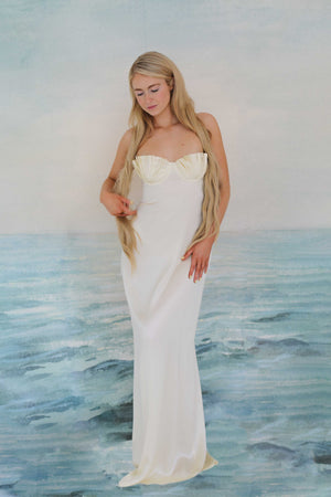 Soleil Silk Maxi Dress Ivory White Silk Idh Soleil Silk Maxi Dress Ivory White Silk Idh