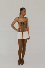 Amira Bustier Chocolat Silk