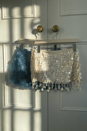 Zeïa Low Rise Mini Skirt ~ Mother of Pearl