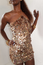 Zeïa Low Rise Mini Skirt ~ Chocolate Mother of Pearl