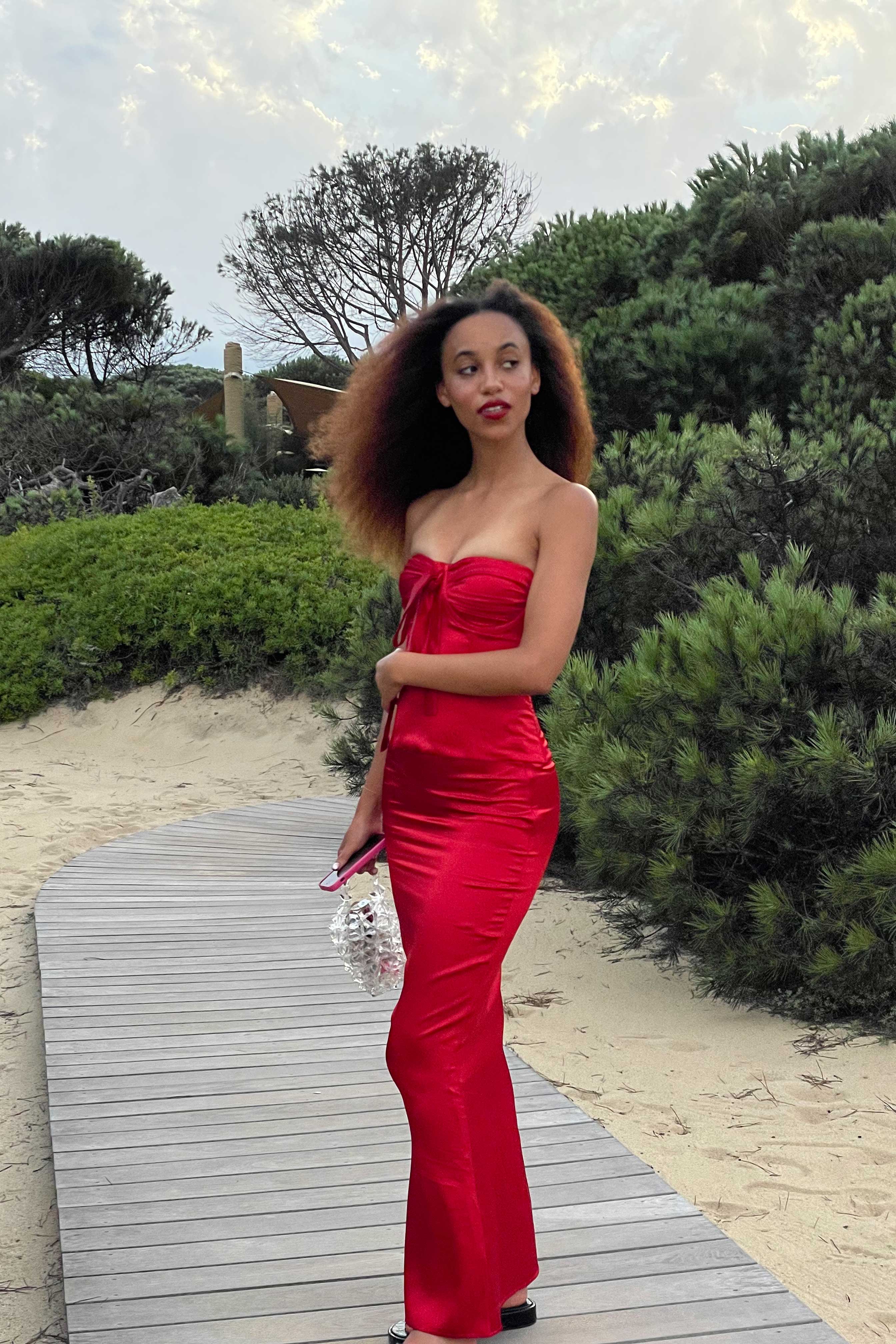 Amira Twist Top Red