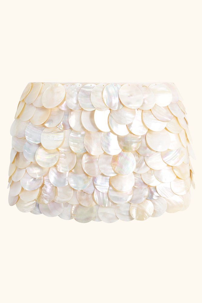 Zeïa Low Rise Mini Skirt ~ Mother of Pearl V2