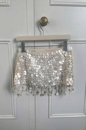 Zeïa Low Rise Mini Skirt ~ Mother of Pearl