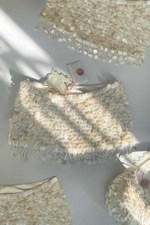 Zeïa Low Rise Mini Skirt ~ Mother of Pearl