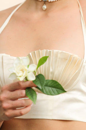 Dido Bustier Ivory Silk
