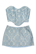 Fleur Set Blue Brocade ~ Rental