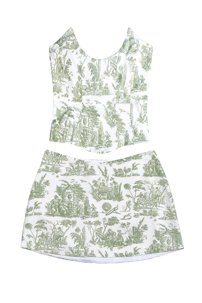 Niara Set  ~ Green Toile