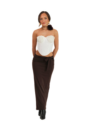 Seashell Dip Hem Corset