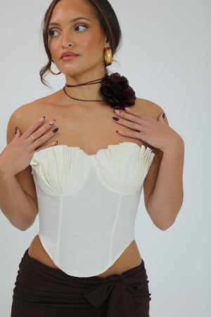 Seashell Dip Hem Corset