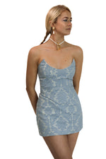 Niara Set  ~ Blue Brocade