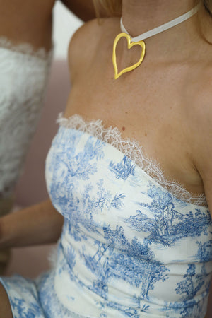 Aurora Corset  ~ Blue Toile