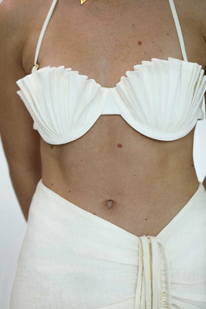 Seashell Bra Top Ivory White