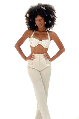 
            
                Load image into Gallery viewer, Seashell Bra Top Ivory White
            
        