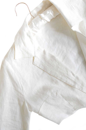 Dahlia White Linen Shirt