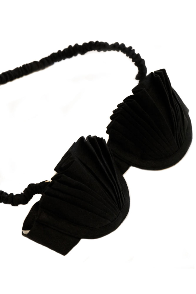 Haut Brassière Coquillage Noir
