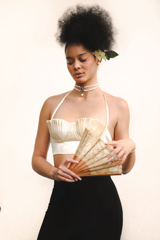 Dido Bustier Ivory Silk